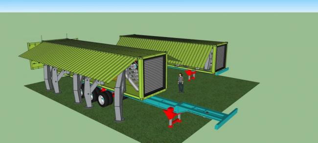 Sketchup住宅模型|集装箱式住宅，居住建筑，单层，现代风格
