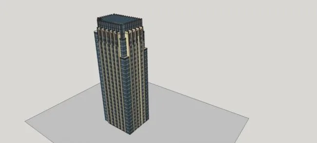 Sketchup办公模型|高层办公楼，新古典风格，写字楼