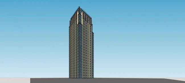 Sketchup办公模型|高层办公楼，新古典风格，写字楼