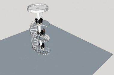 Sketchup素材模型|旋转楼梯，构件，素材-BIM建筑网