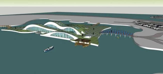 Sketchup车站路桥|候船码头，桥，交通建筑，单层，现代风格，景观