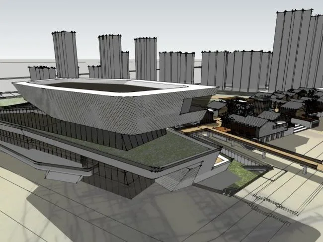 Sketchup商业模型|多层会商业建筑，现代风格