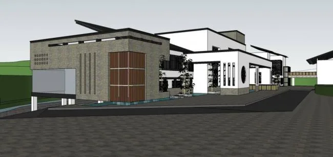 Sketchup商业模型|多层会所，中式风格，商业建筑
