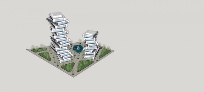 Sketchup办公模型|高层办公楼，现代风格，酒店，异形