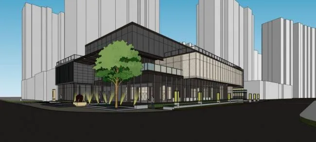 Sketchup商业模型|多层会所，商业建筑，现代风格