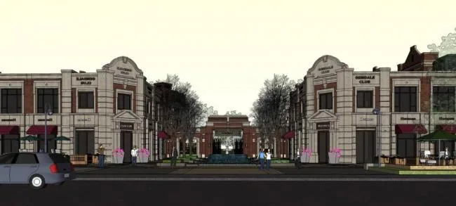 Sketchup住宅模型|多层住宅楼，沿街商业，欧式，古典风格