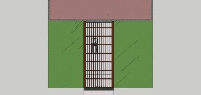 Sketchup素材模型|地下车库入口，现代风格