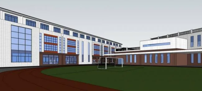 Sketchup学校模型|多层学校，小学，教育建筑，新中式风格，教学楼