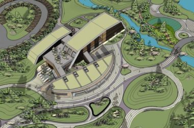 Sketchup文化模型|多层游客服务中心，现代风格，娱乐休闲设施-BIM建筑网