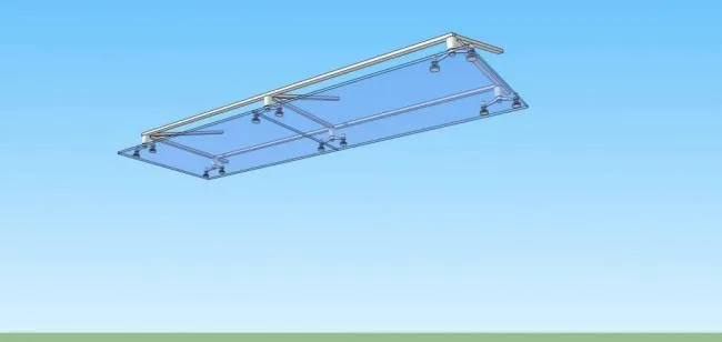 Sketchup素材模型|建筑构件，玻璃雨棚，现代风格
