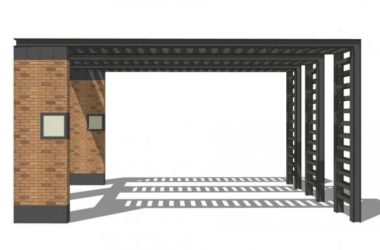 Sketchup小品模型|廊架，新中式风格-BIM建筑网