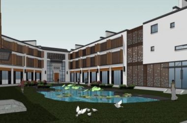 Sketchup住宅模型|多层住宅，新中式风格，居住建筑-BIM建筑网