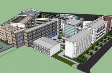 Sketchup学校模型|长江大学，艺术学院，多层学校，大学校园，现代风格，教育建筑-BIM建筑网