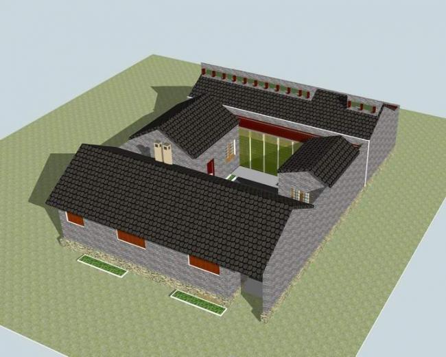 Sketchup住宅模型|民居，民宅，中式风格，农村自建房，居住建筑