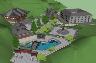 Sketchup古建筑模型|中国山林道观寺庙，古建筑，中式风格，景观-BIM建筑网
