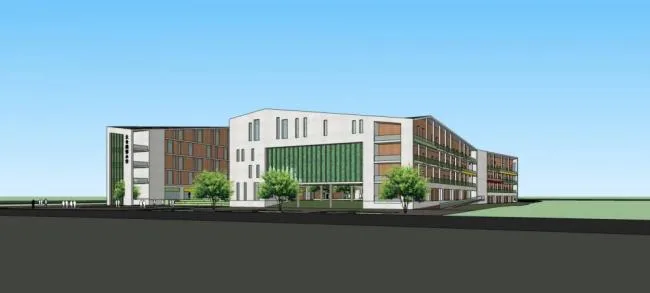 Sketchup学校模型|多层学校，教育建筑，教学楼，新中式风格