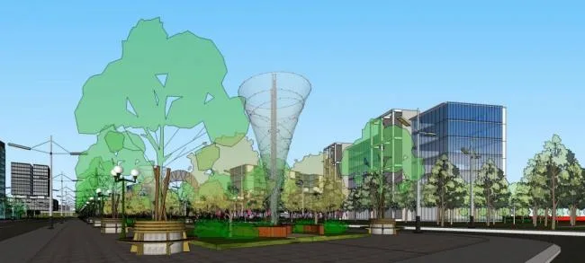 Sketchup综合体模型|高层城市综合体，商业裙房，办公酒店，住宅，现代风格