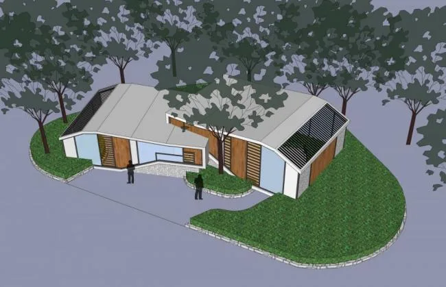 Sketchup小品模型|公共厕所，单层，现代风格