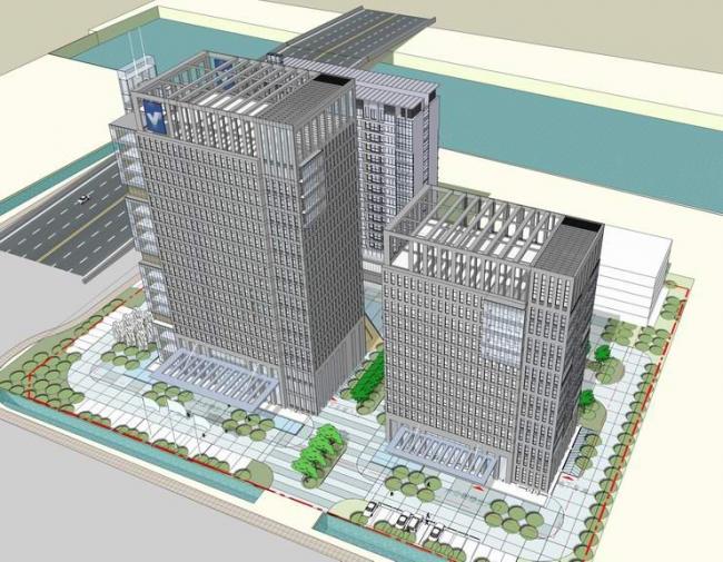Sketchup办公模型|高层办公楼，现代风格