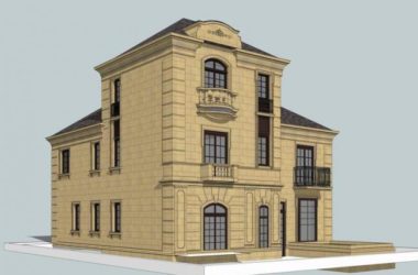 Sketchup住宅模型|多层住宅，居住建筑，公园小建筑，古典风格，欧式-BIM建筑网