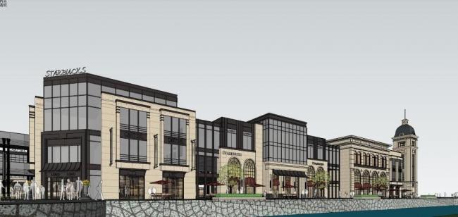 Sketchup商业模型|多层商业街，欧式，古典风格