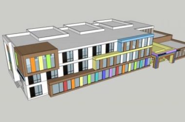 Sketchup学校模型|多层幼儿园，现代风格，教育建筑-BIM建筑网