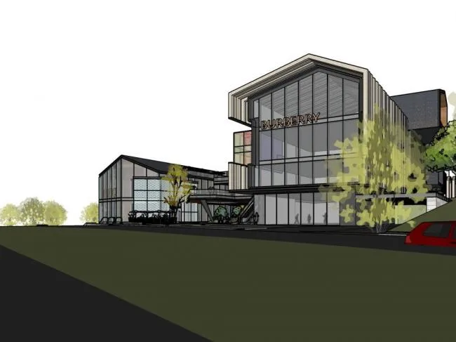 Sketchup商业模型|多层商业建筑，现代风格