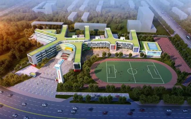 Sketchup学校模型|多层学校，教学楼，校园，教育建筑，现代风格