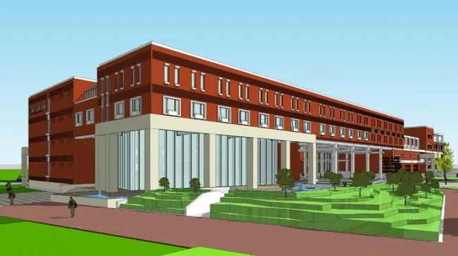 Sketchup学校模型|大学生国际交流中心，学校教学楼，教育建筑，现代风格