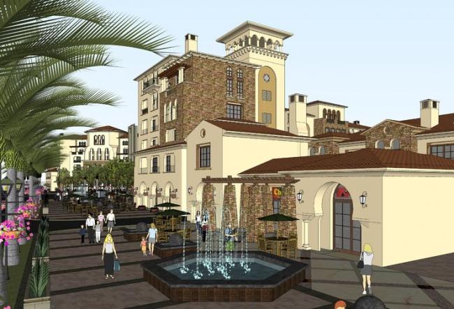 Sketchup商业模型|多层沿街商业，托斯卡纳风格，古典风格