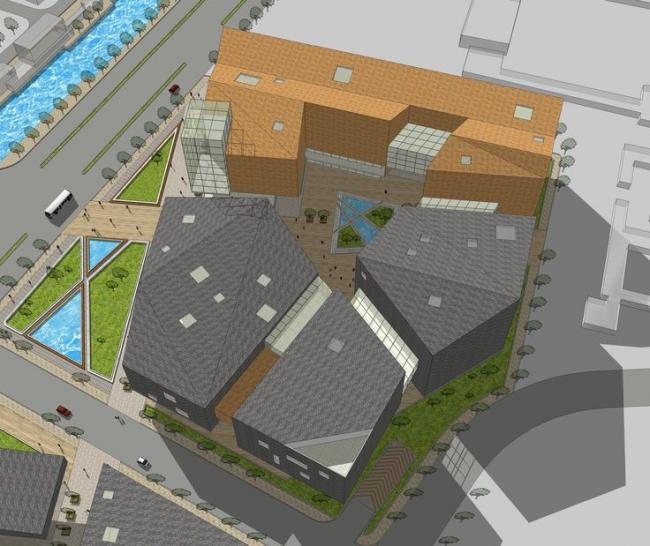 Sketchup商业模型|多层商业街，现代风格