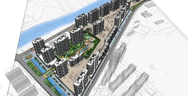 Sketchup住宅模型|小高层住宅，现代风格，底层商业，居住建筑