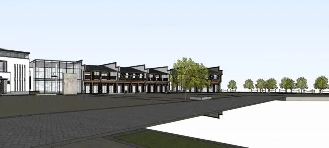 Sketchup商业模型|黄山国际黎阳老街，多层商业街，中式风格