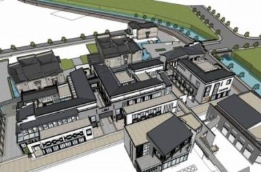 Sketchup商业模型|黄山国际黎阳老街，多层商业街，中式风格-BIM建筑网