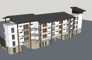 Sketchup住宅模型|多层住宅楼，居住建筑，东南亚风格-BIM建筑网
