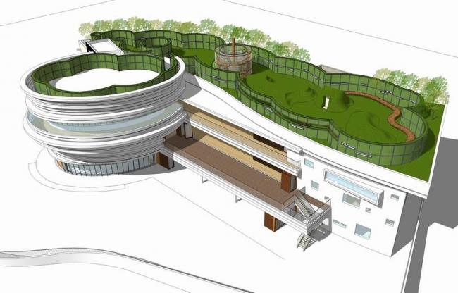 Sketchup学校模型|紫竹幼儿园，多层学校，教育建筑，现代风格