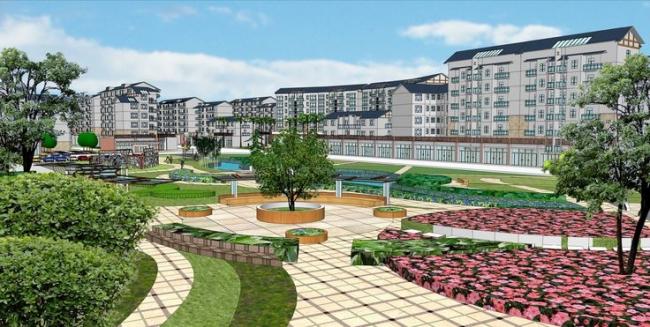 Sketchup住宅模型|多层住宅，新中式风格，居住建筑