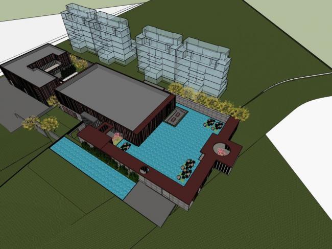 Sketchup商业模型|多层商业售楼处，现代风格