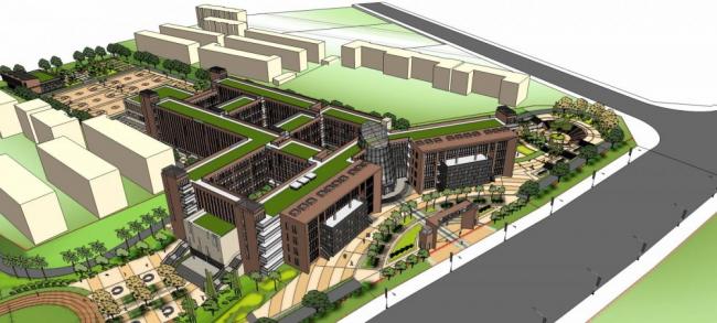 Sketchup学校模型|西航小学，多层学校，教育建筑，教学楼，现代风格