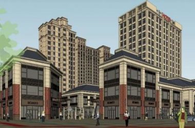 Sketchup住宅模型|高层住宅，酒店，底层商业，坡屋顶，连廊，新古典风格-BIM建筑网