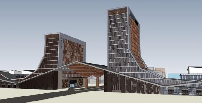 Sketchup住宅模型|多层高层混合，公寓楼，居住建筑，现代风格