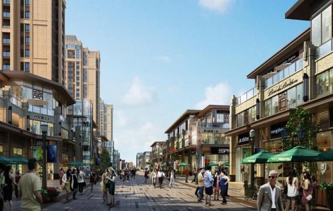 Sketchup住宅模型|多层商业街，高层住宅，ArtDeco风格