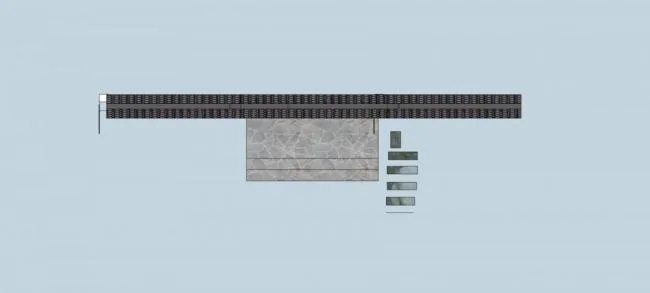 Sketchup素材模型|庭院大门，围墙，中式风格，素材