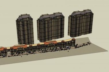 Sketchup商业模型|法式商业街，高层住宅楼，古典风格-BIM建筑网