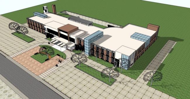 Sketchup办公模型|多层工厂办公楼，工业，现代风格