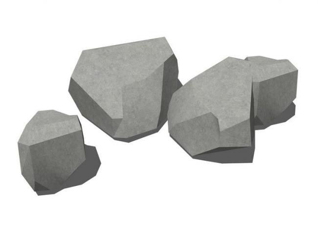 Sketchup素材模型|景观石头素材组件