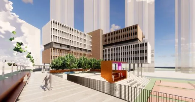 Sketchup学校模型|多层小学校园，教育建筑，现代风格