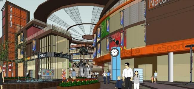 Sketchup商业模型|多层商业，现代风格