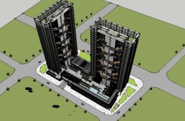 Sketchup住宅模型|高层住宅，现代风格，居住建筑-BIM建筑网