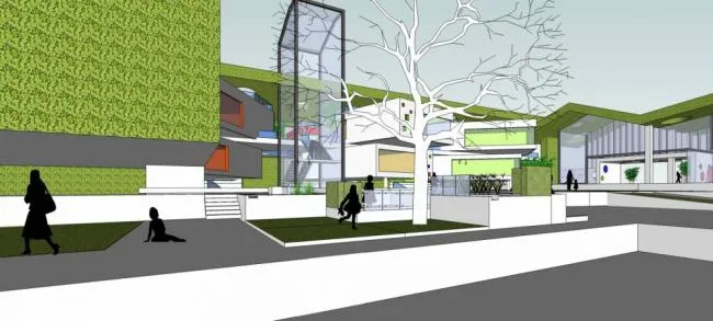 Sketchup学校模型|多层幼儿园，现代风格，教育建筑